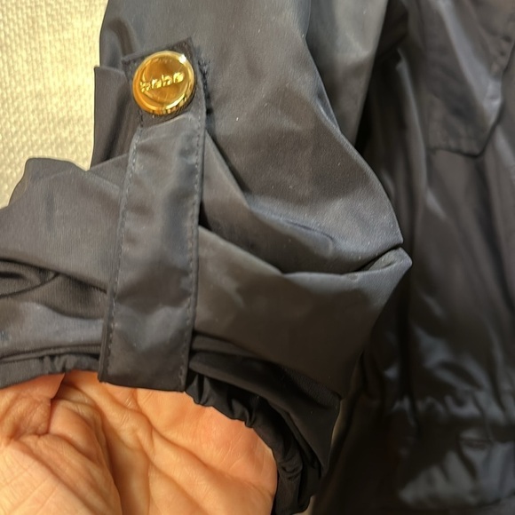 Bebe Blue 100% polyester jacket Gols Accents, 3/4 Sleeve size S - Picture 7 of 13